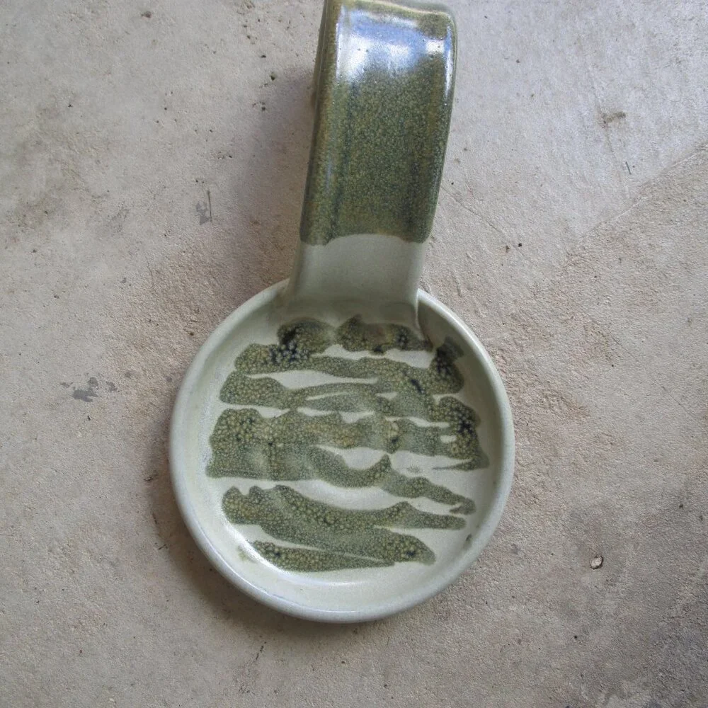 Texas Hill Country Studio Pottery Spoon Rest w/handle